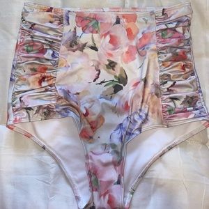 Kortni Jeane Ruched Floral Bottoms